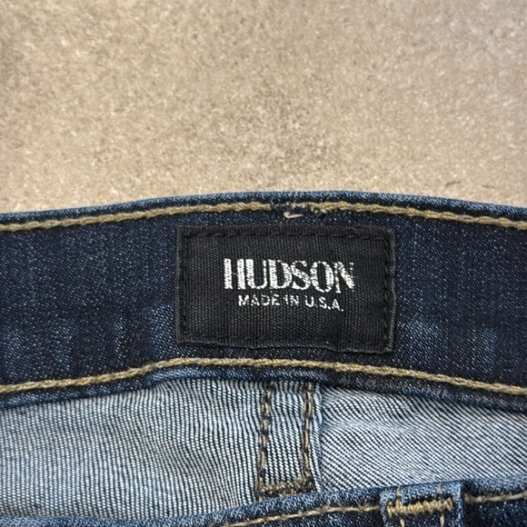 Hudson Women’s 27 Love Midrise Bootcut Denim Jean Distressed Dark Wash - Picture 6 of 9